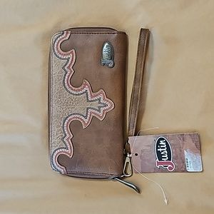 NWT Justin Boots Western Wristlet